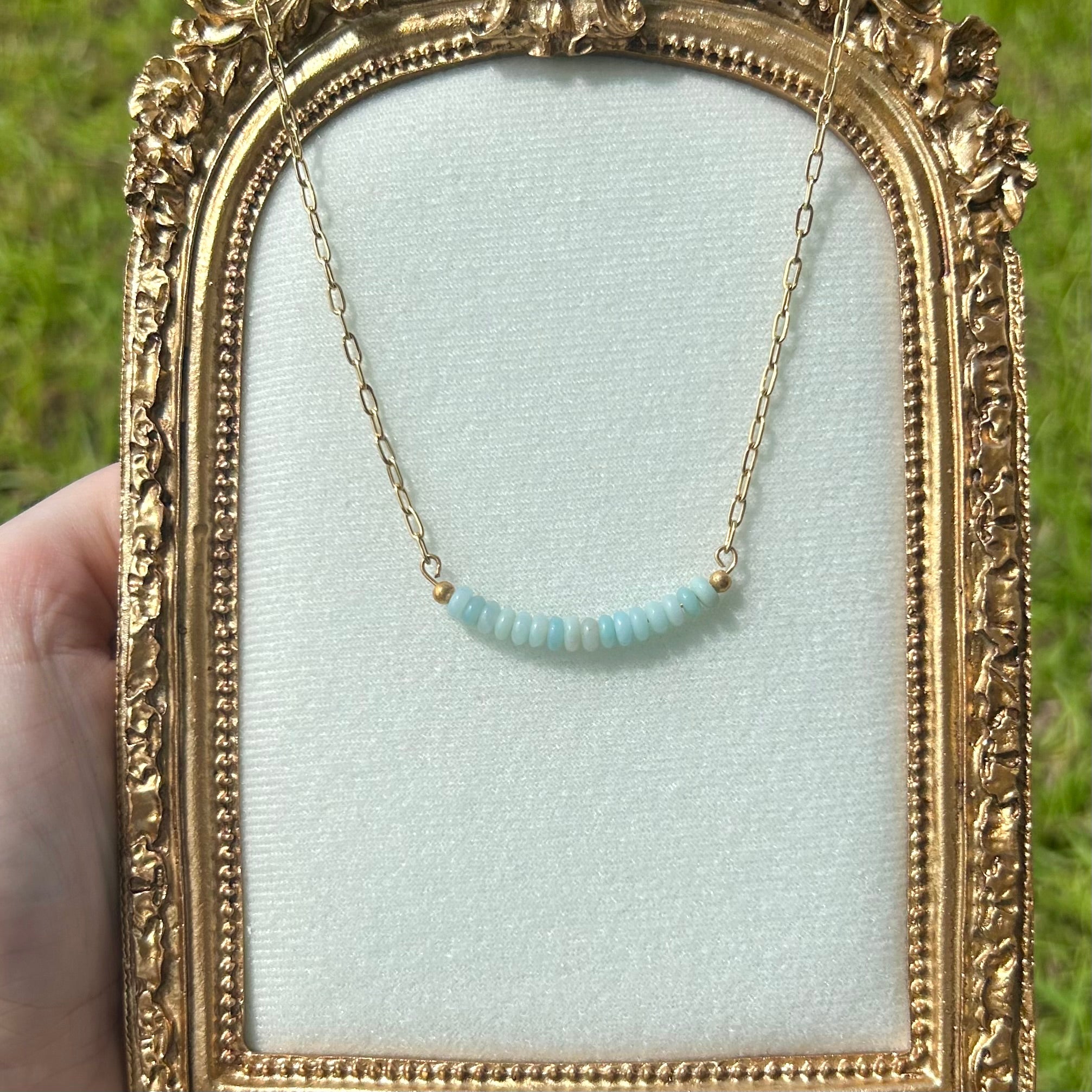 Amazonite Glacier Arc Necklace