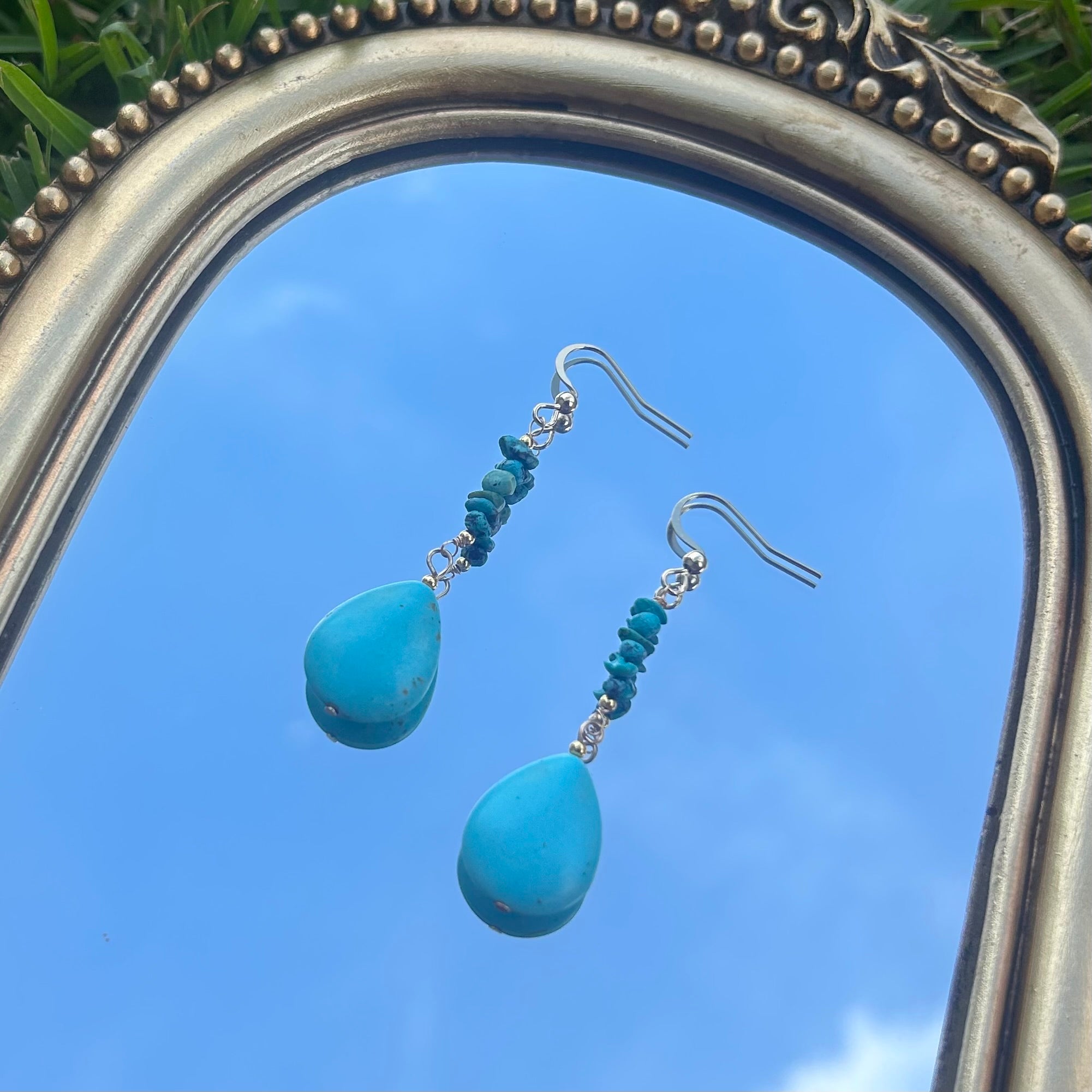 Turquoise Ripple Earrings