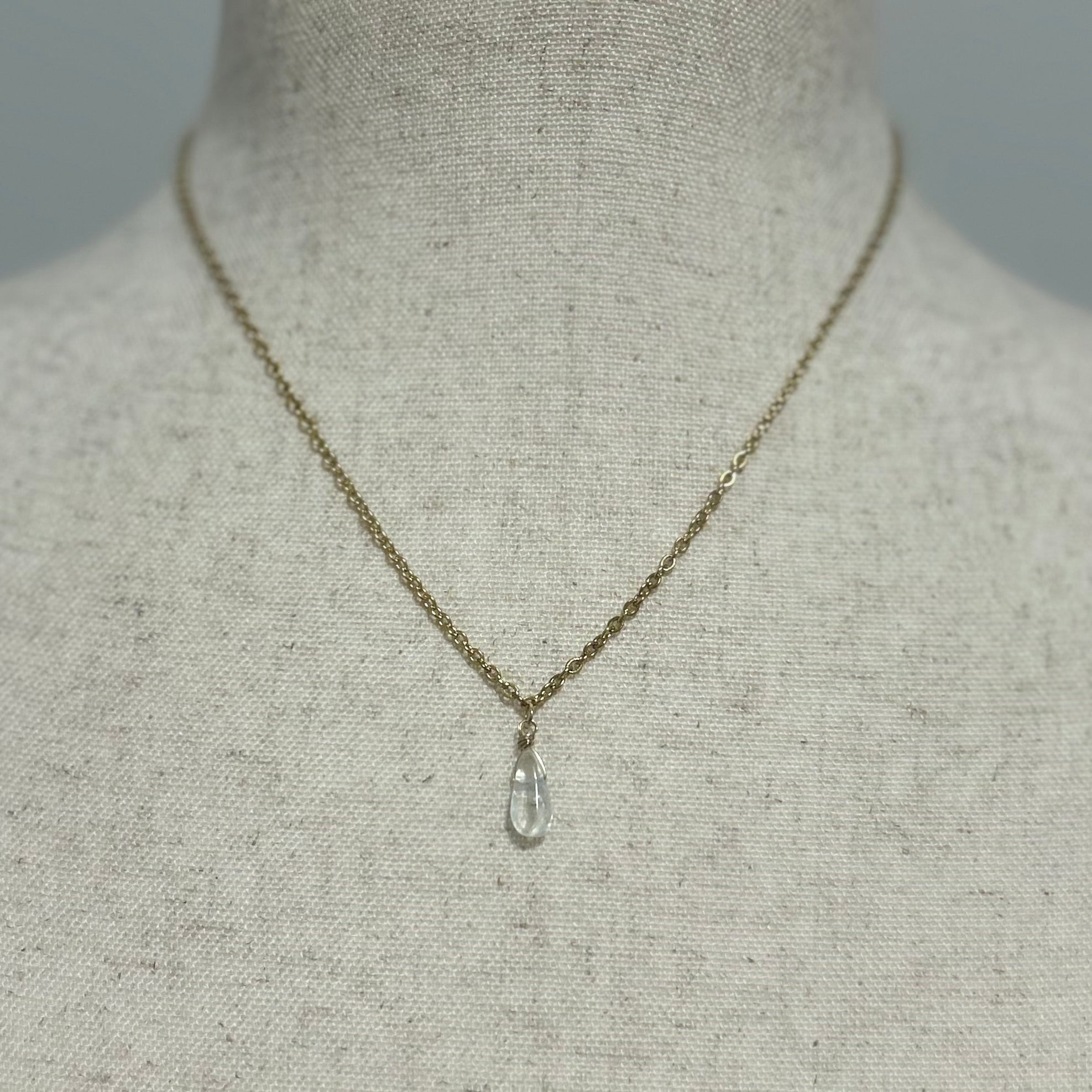 Aquamarine Drop Necklace