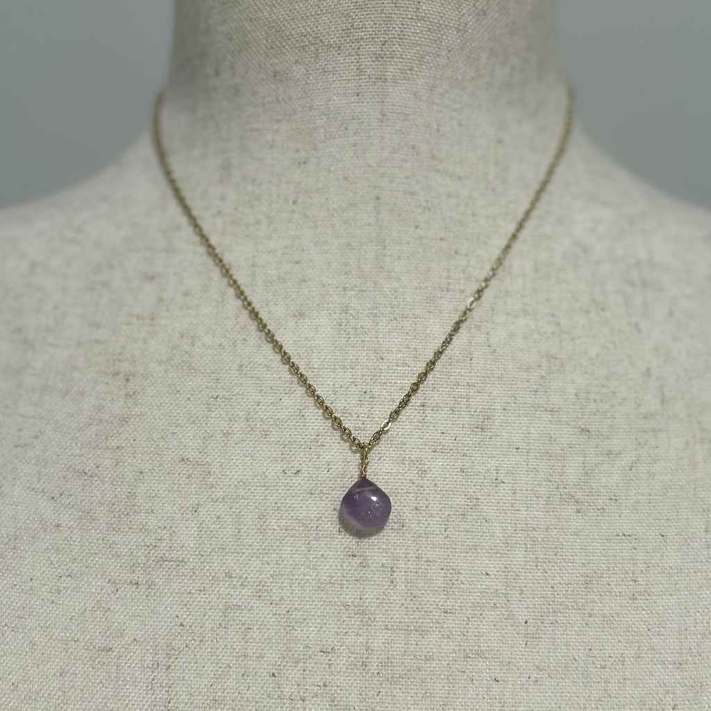 Amethyst Drop Necklace