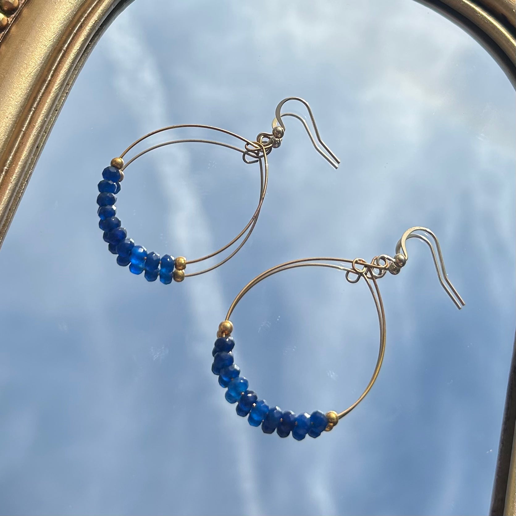 Sapphire Hoop Earrings