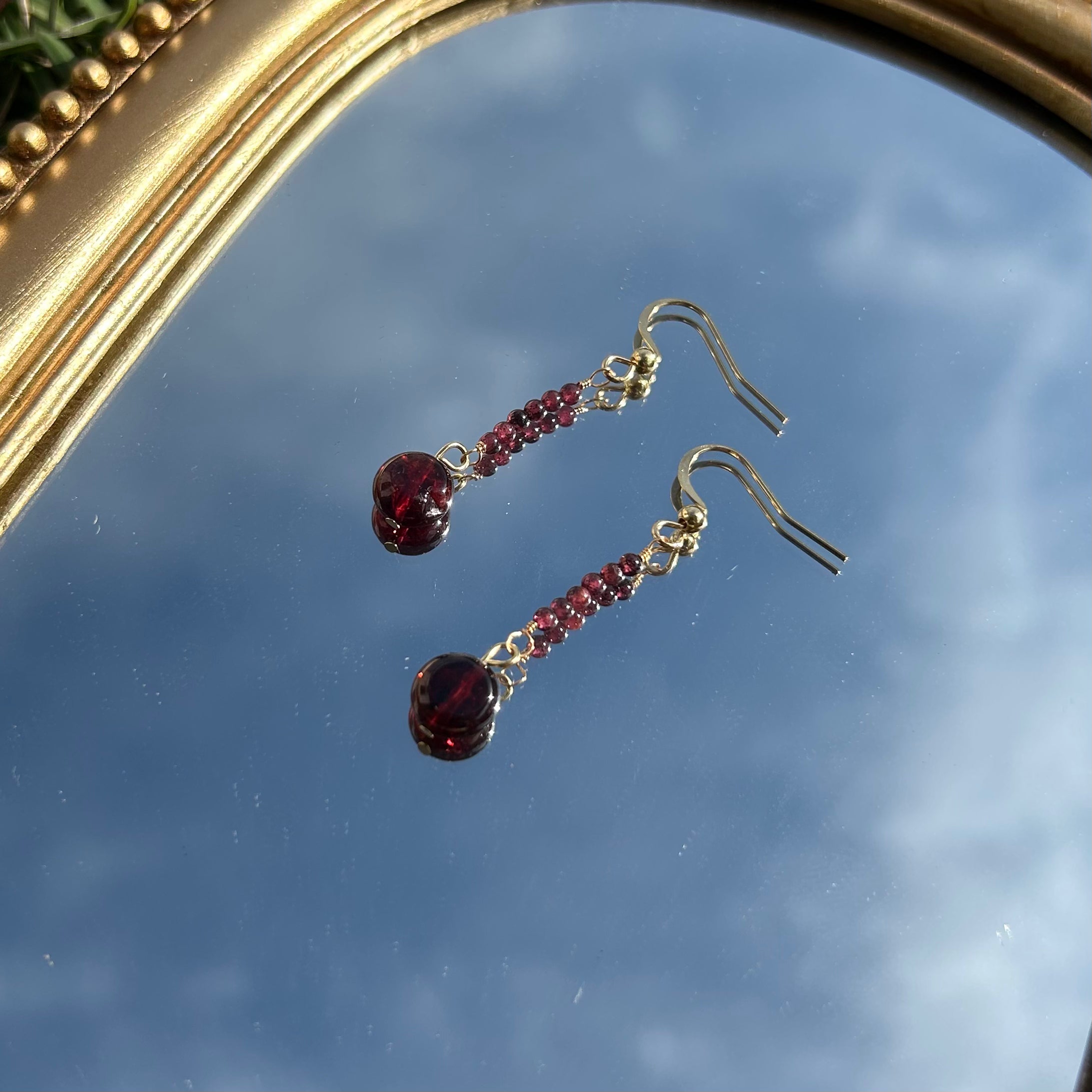 Garnet Haze Earrings