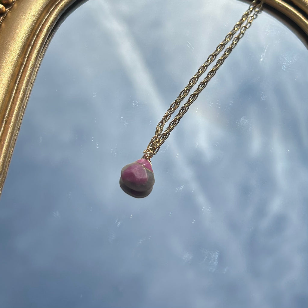 Ruby Drop Necklace