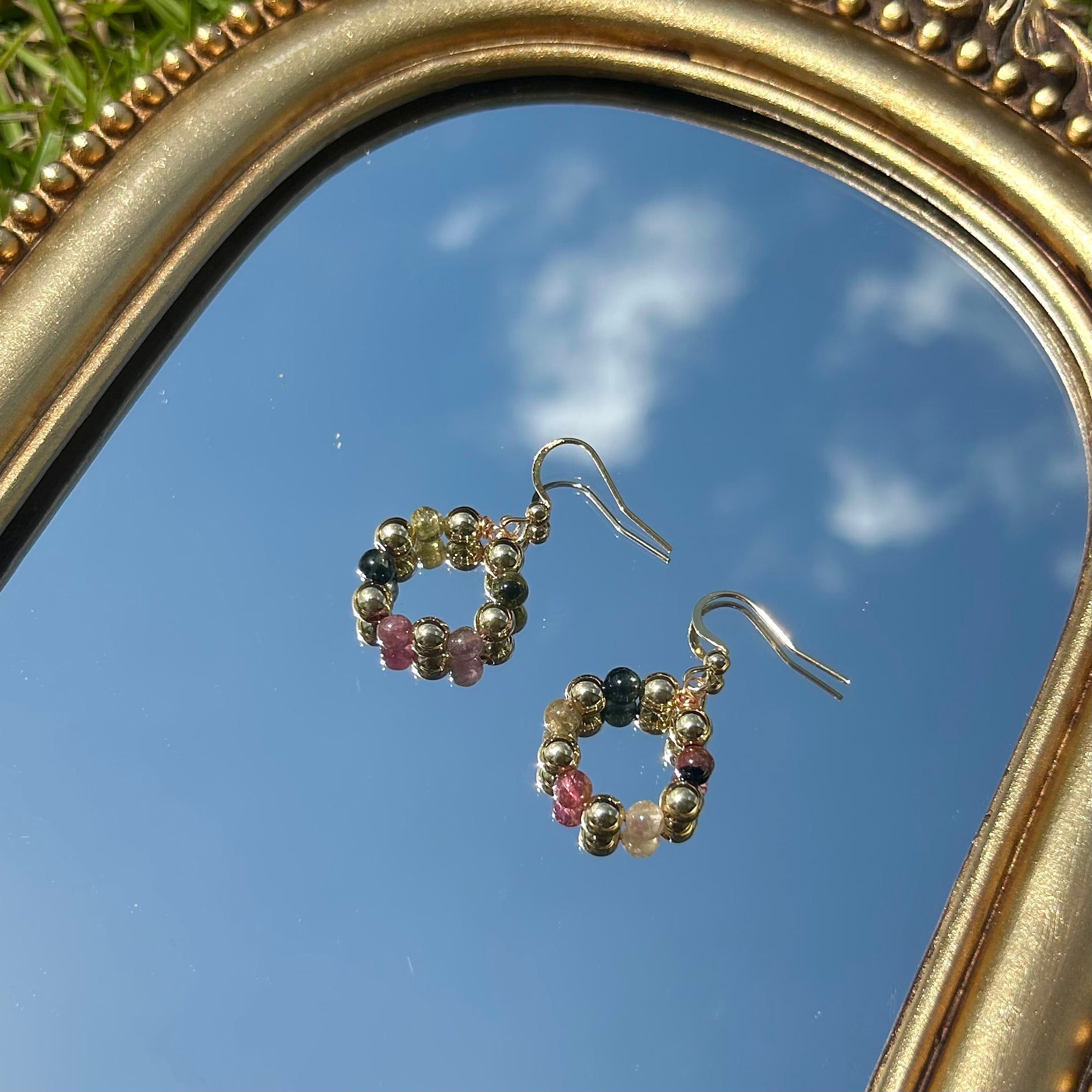 Tourmaline Hoop Earrings