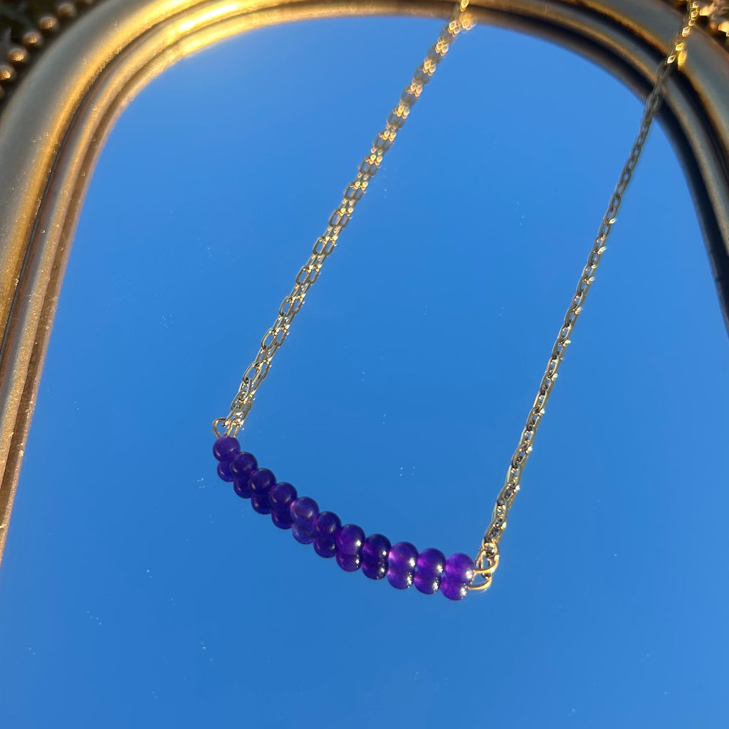 Amethyst Bar Necklace
