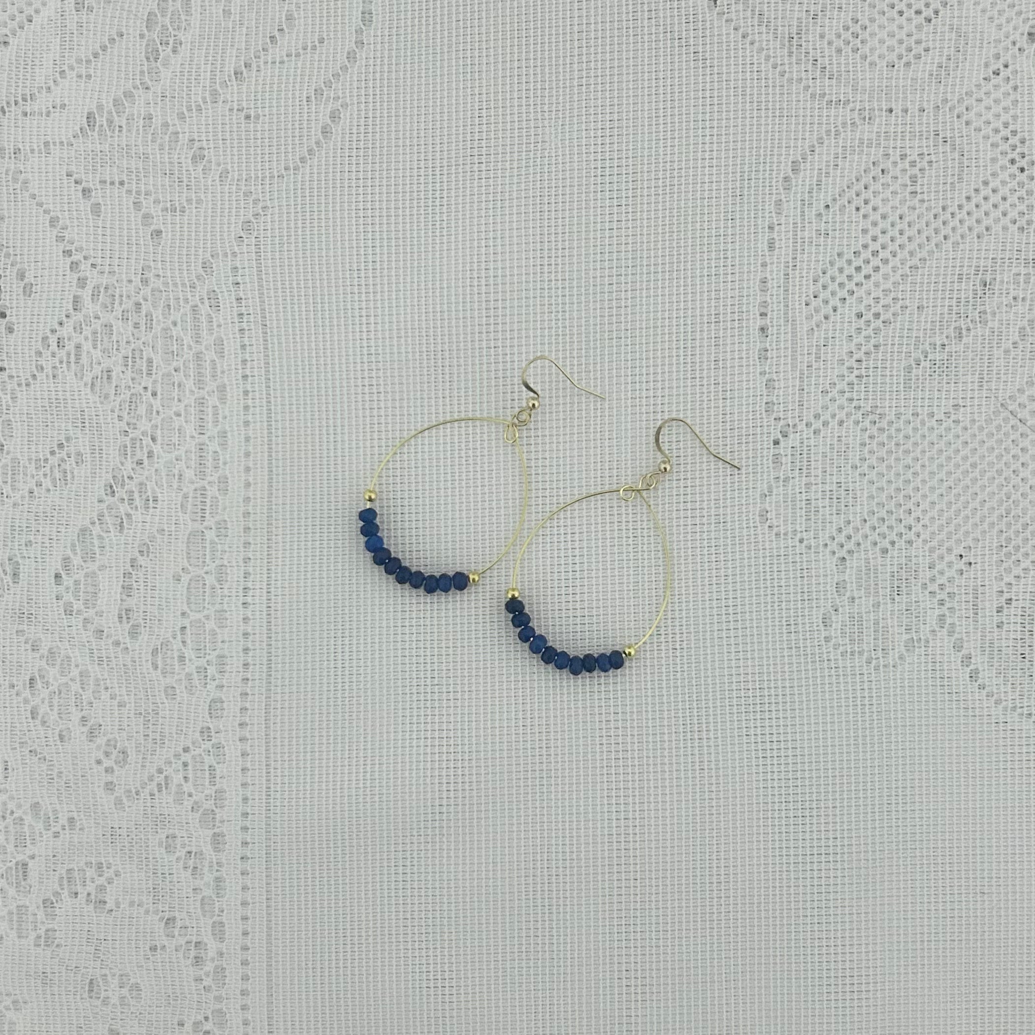 Sapphire Hoop Earrings