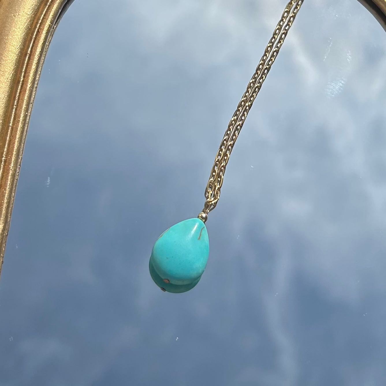 Turquoise Magnesite Drop Necklace