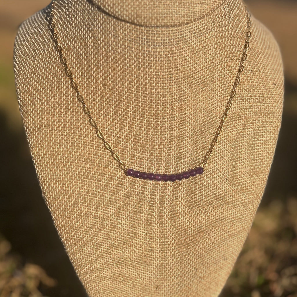 Amethyst Bar Necklace