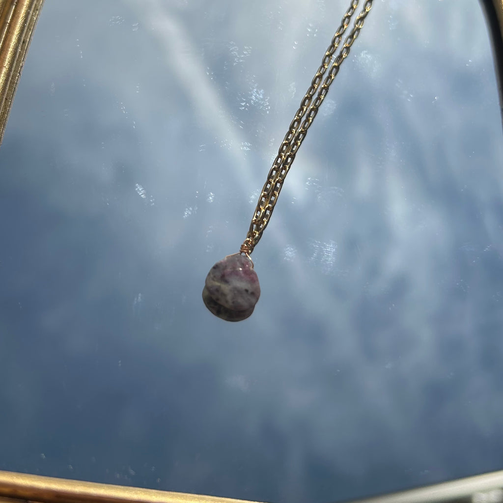 Ruby Drop Necklace