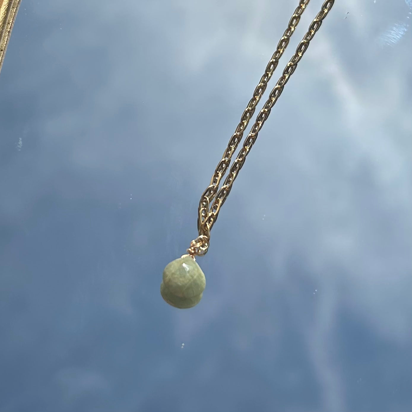 Aquamarine Drop Necklace