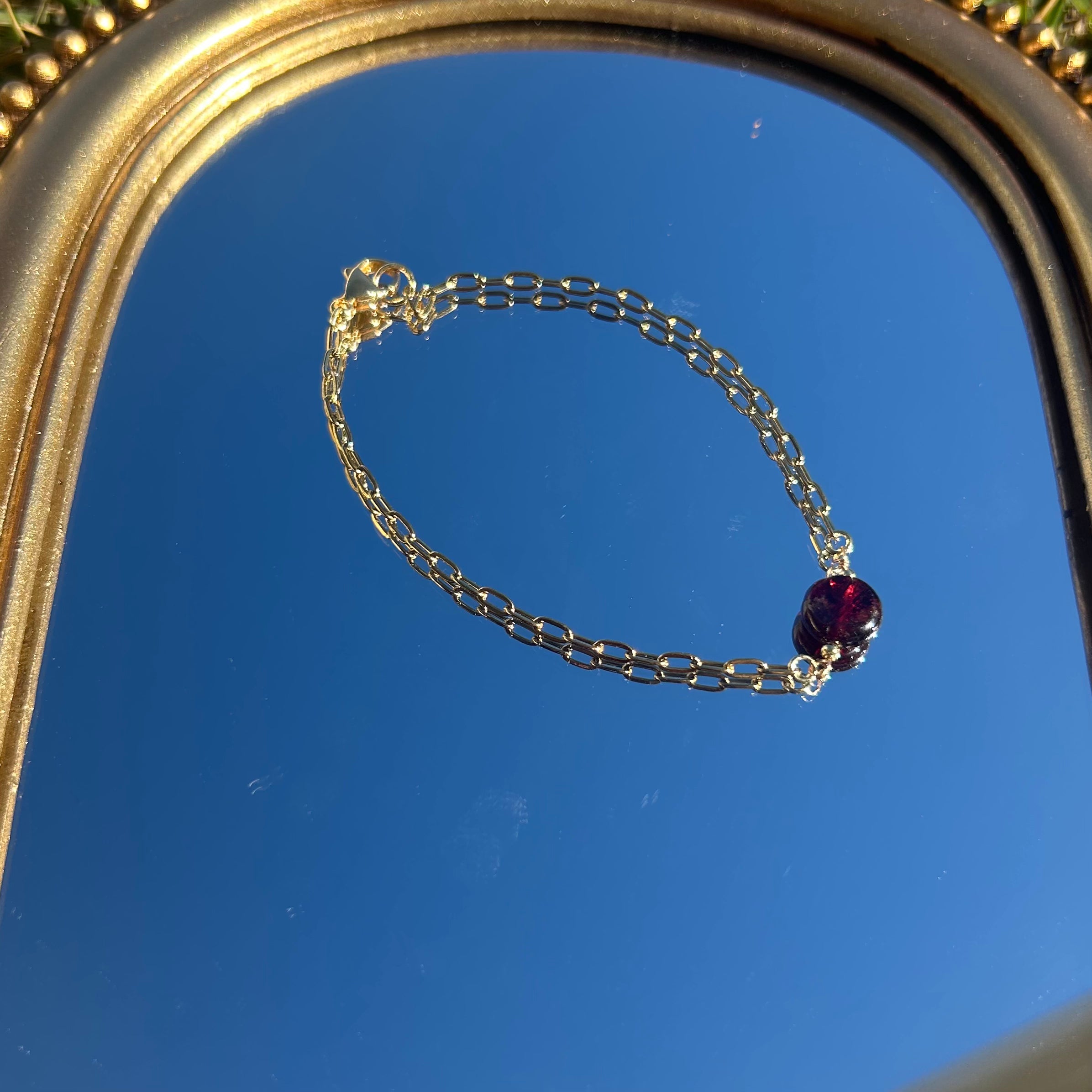 Garnet Keepsake Bracelet