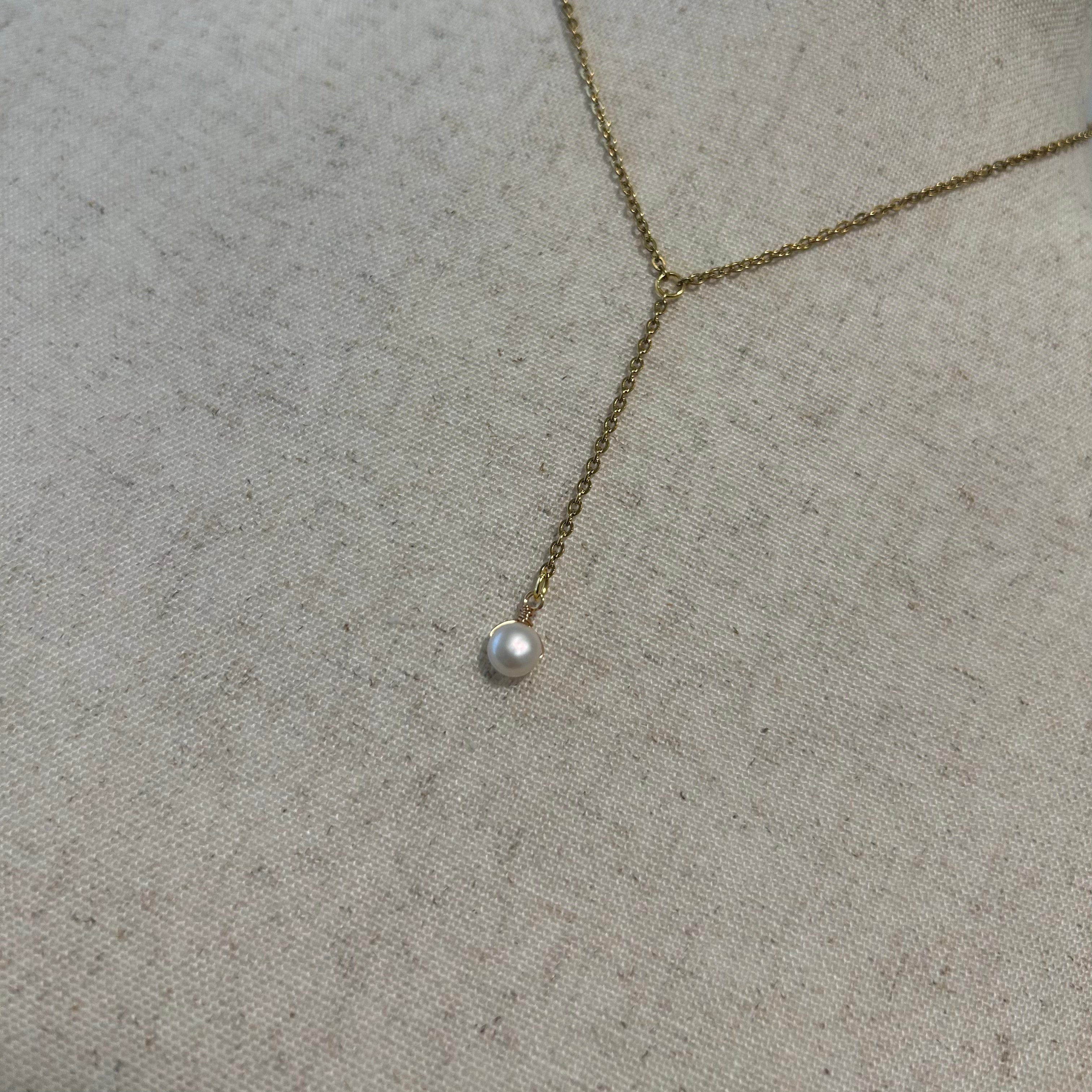Pearl Lariat Necklace