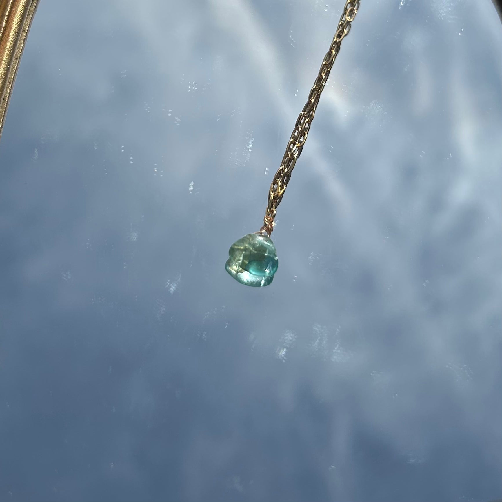 Blue Quartz Drop Necklace