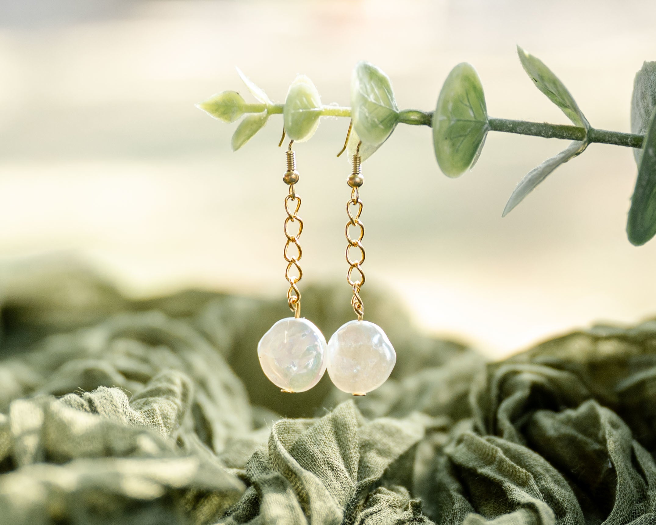 Pearl Link Earrings
