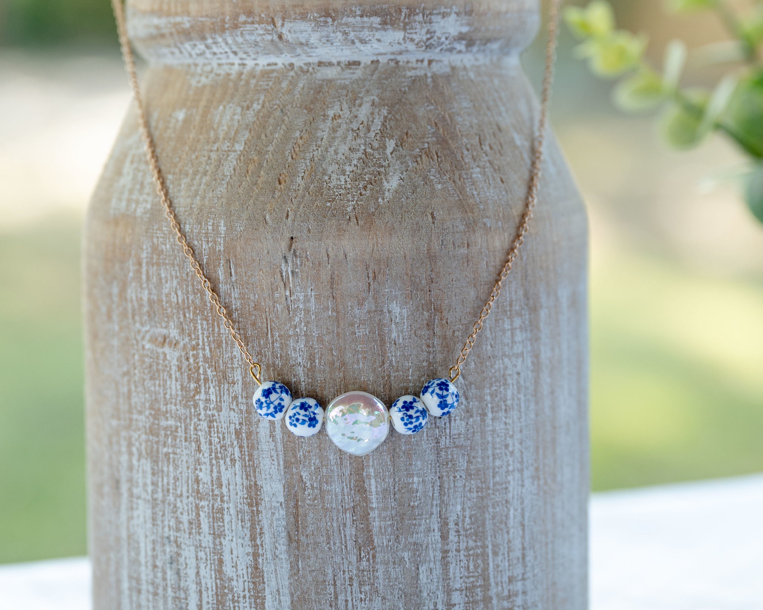 Porcelain Row Necklace